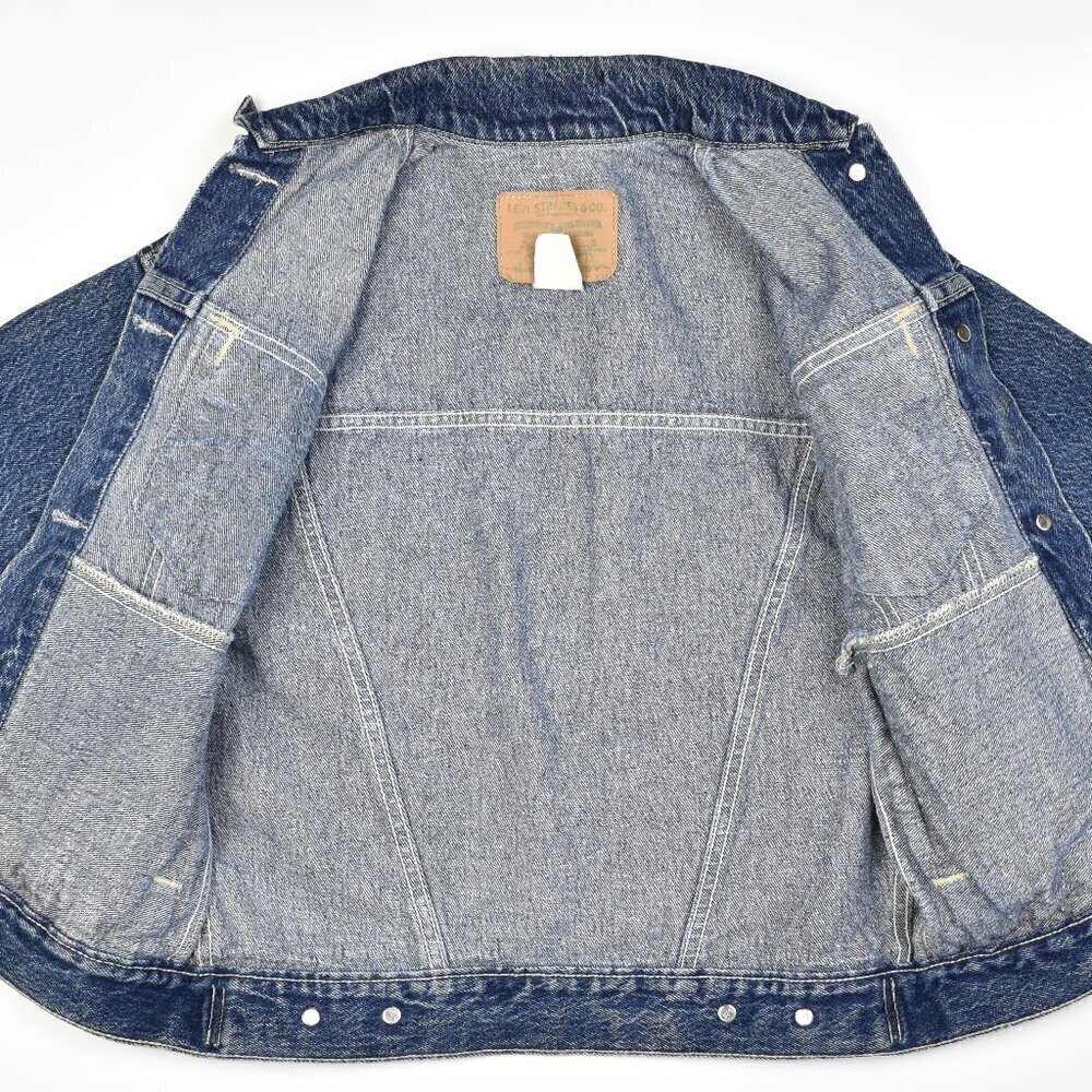 Youth Kids Vintage Levi's Denim Trucker Jacket - S - Picture 5 of 8